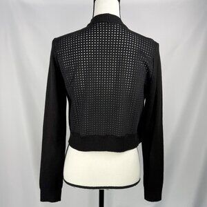 Tommy Hilfiger Perforated Black Shrug Cardigan, Size S